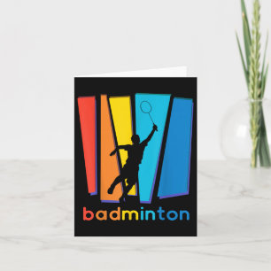 Cartão Colorido Petisco de Badminton Arte Esportes