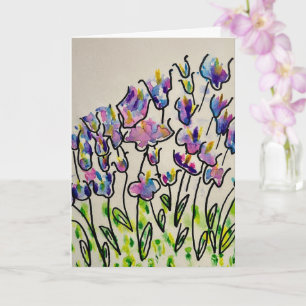 Cartão Coloridos Tulipas de Primavera Saudação