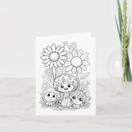 Cartão Colorir no Dia das Mães para Crianças