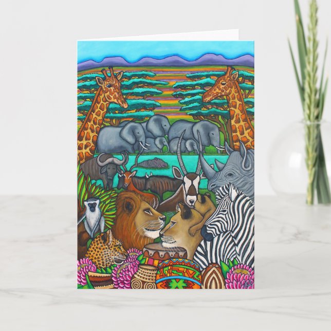 Cartão "Colours of Africa" Greeting Card by Lisa Lorenz (Frente)