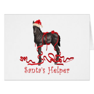 Cartão Coluna do papai noel Auxiliar Horse