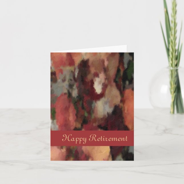 Cartão Colunas de outono quentes (Frente)