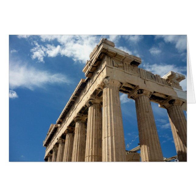 Cartão colunas de Partênon (Frente Horizontal)