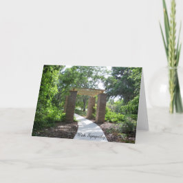 Cartão Com a foto de simpatia de um pergola solitário num