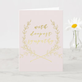 Cartão Com A Mais Profunda Simpatia - Condolência Rosa Es