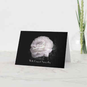 Cartão Com A Mais Profunda Simpatia, Elegante Rosa Rosa R