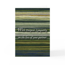 Com a mais profunda simpatia, perda de parceiro, s