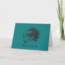 Cartão Com a mais profunda simpatia, Rosa de chá