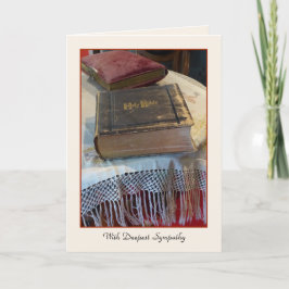 Cartão Com a mais profunda simpatia, saudação por Bíblia 