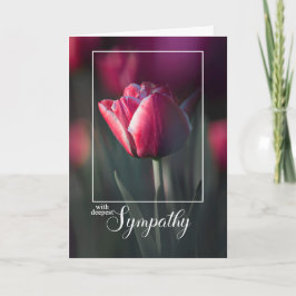 Cartão Com a Mais Profunda Simpatia Tulipa Rosa Rica