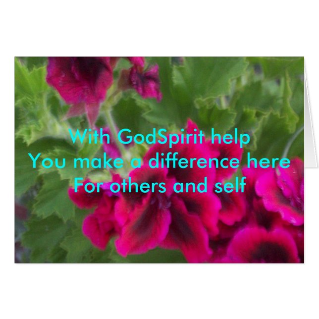 Cartão Com ajuda de GodSpirit (Frente Horizontal)