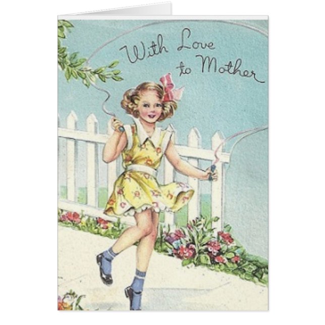 Cartão Com amor à mãe (Frente)