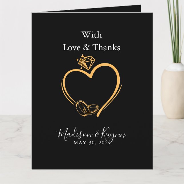 Cartão Com Amor E Gratidão Casamento (Frente)