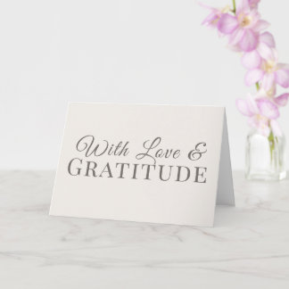 Cartão Com Amor e Gratidão – Tipografia Minimalista