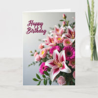 Cartão com Amuleto Floral Chevron