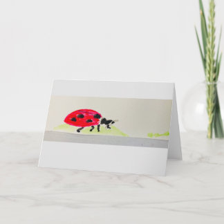 Cartão com aquarela do Giant Ladybug!