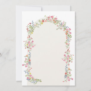 Cartão com Arco Floral em Branco