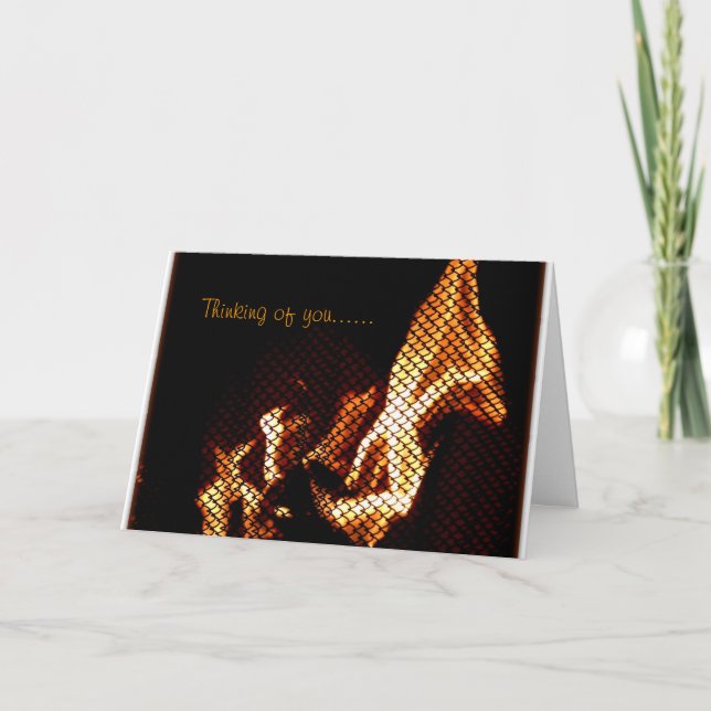 Cartão com chamas interessantes (Frente)