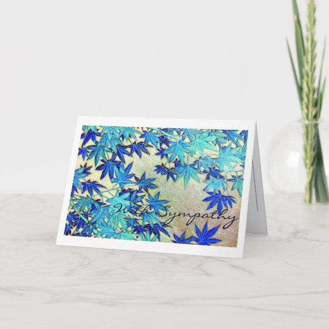 Cartão com condolências por cartas de simpatia (Frente)