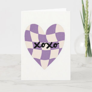 Cartão com Coração Gráfico Lavender Xoxo
