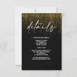 Cartão com detalhes em glitter dourado Edgy QR