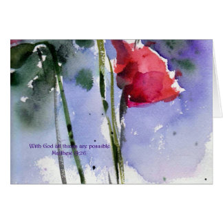 Cartão Com Deus todas as coisas são possíveis