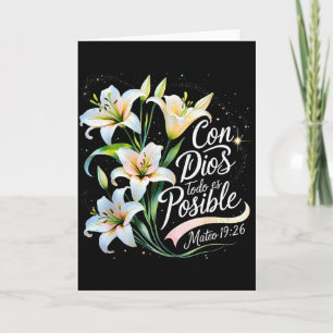 Cartão Com Deus Tudo é Possível Mateus 19_26 Presente 