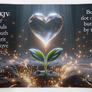 Cartão Com Dobra Tripla 1 Peter 1:22-25 KJV Tract - Puro Coração e Semente