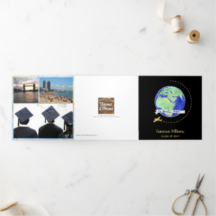 Cartão Com Dobra Tripla A Aventura Começa A Graduação