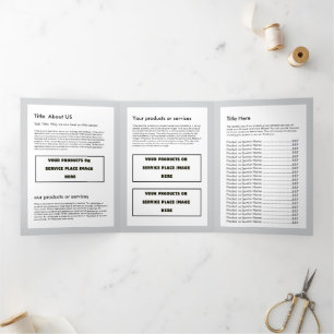 Cartão Com Dobra Tripla Atividades de logotipos e imagens personalizadas m