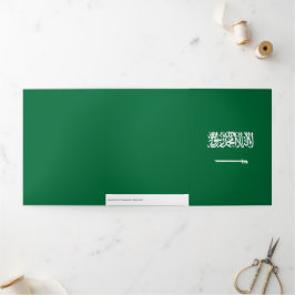 Cartão Com Dobra Tripla Bandeira da Arábia Saudita