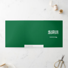 Cartão Com Dobra Tripla Bandeira da Arábia Saudita