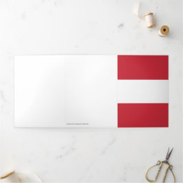 Cartão Com Dobra Tripla Bandeira da Áustria