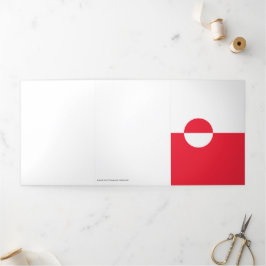 Cartão Com Dobra Tripla Bandeira da Gronelândia