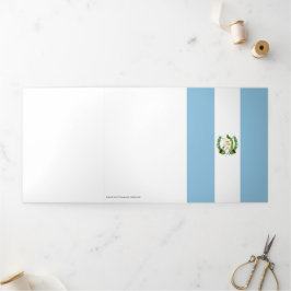 Cartão Com Dobra Tripla Bandeira da Guatemala