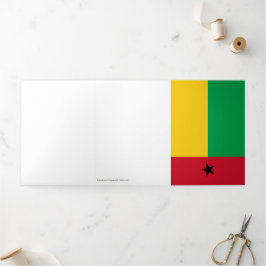 Cartão Com Dobra Tripla Bandeira da Guiné-Bissau