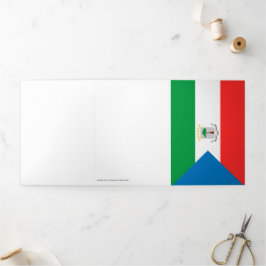 Cartão Com Dobra Tripla Bandeira da Guiné Equatorial