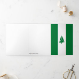 Cartão Com Dobra Tripla Bandeira da Ilha Norfolk