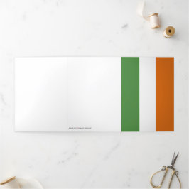 Cartão Com Dobra Tripla Bandeira da Irlanda