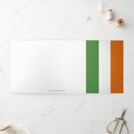 Cartão Com Dobra Tripla Bandeira da Irlanda