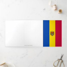 Cartão Com Dobra Tripla Bandeira da Moldávia