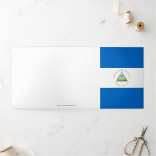 Cartão Com Dobra Tripla Bandeira da Nicarágua
