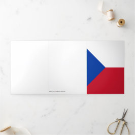 Cartão Com Dobra Tripla Bandeira da República Checa