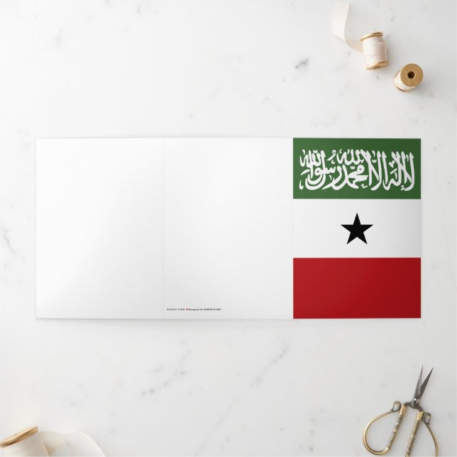 Cartão Com Dobra Tripla Bandeira da Somalilândia (Fora)