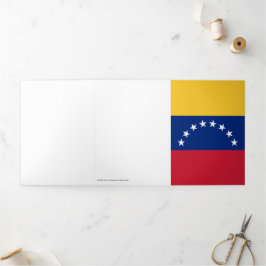 Cartão Com Dobra Tripla Bandeira da Venezuela
