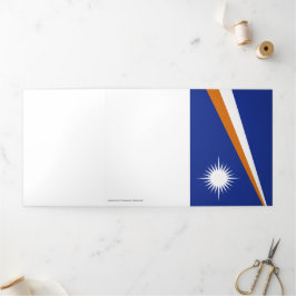 Cartão Com Dobra Tripla bandeira das Ilhas Marshall