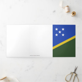 Cartão Com Dobra Tripla bandeira das Ilhas Salomão