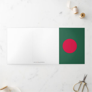 Cartão Com Dobra Tripla bandeira de Bangladesh