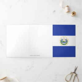 Cartão Com Dobra Tripla Bandeira de El Salvador