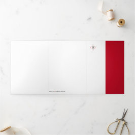 Cartão Com Dobra Tripla Bandeira de Malta